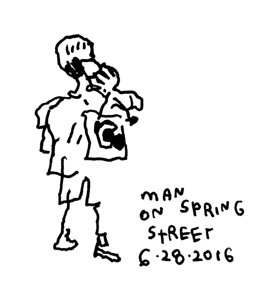 5172. Man on Spring Street 6-28-2016