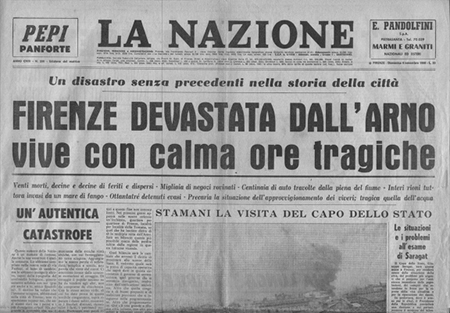 La Nazione - alluvione di Firenze